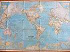 sided 1970 national geographic map of the world how