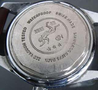  BY BREITLING WORLD TIME DIVERS MANUAL WIND SWISS WATCH Ca.1969  