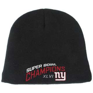New York Giants Super Bowl XLVI Tokyo Knit Beanie   Black  