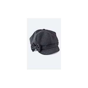  Womens Cabbie Hat   Black Wool Blend Hat 