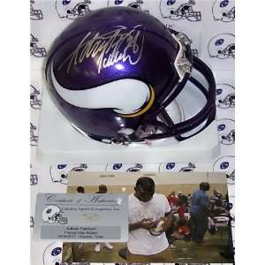  Adrian Peterson Autographed/Hand Signed Vikings Mini 