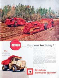 1956 International Construction Equipment vintage ad  