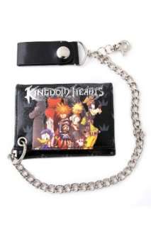  Disney Kingdom Hearts Tri Fold Chain Wallet Clothing
