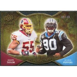   Icons NFL Reflections Die Cut #RFTP Jason Taylor Julius Peppers /40