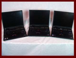 Lot of 3 IBM T43 Laptops For Parts Or Repair NO HDD  