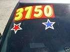 CAR DEALER 1 Dozen STAR STICKER DECAL WINDOW BLUE/WHITE​