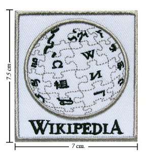 Wikipedia Encyclopedia Logo Embroidered Iron on Patches From Thailand 
