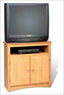 Black Corner TV Stand w/ Media Audio Storage Shelf  