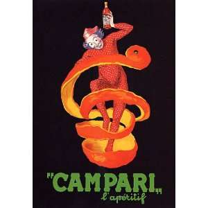  CAMPARI ORANGE CLOWN DRINK VINTAGE POSTER REPRO 