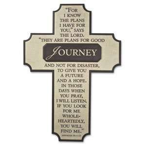  Journey Resin Wall Cross Jeremiah 2911 13 For I Know The 