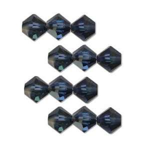  12 Sapphire Cathedral Swarovski Crystal Bicone Bead 6mm 