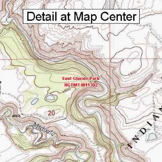  USGS Topographic Quadrangle Map   East Glacier Park 