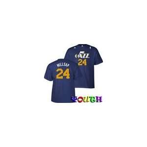  Utah Jazz Paul Millsap Name & Number Youth T Shirt (Navy 