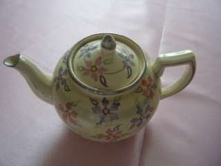 Arthur Wood Handpainted Teapot & Water Jug 1934 45 vintage pinks blues 