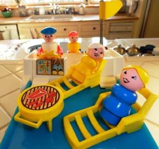VTG~1972~Little People~Play Family~985 Houseboat~100% COMPLETE ORIG 