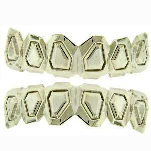   plated Grillz top & bottom set grills bling bling hip hop Jewelry