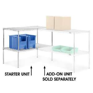  Adjustable Open Wire Shelving Unit, 36 x 12 x 34