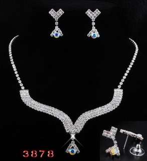 6sets 6Styles Wedding Jewelry Necklaces Earrings Czech Rhinestone 