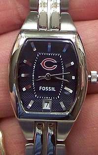 Chicago Bears Fossil womens Watch Ladies Three Hand Date Wristwatch 