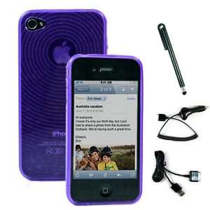  Purple Target Flex Series TPU Case for New Apple iPhone 4S 