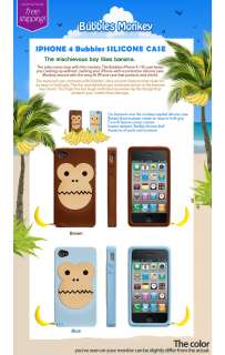 Case Mate] Bubbles Monkey Silicone Case for iPhone 4/4S 2COLOR  