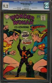 WONDER WOMAN #177 CGC 9.2 OFF WHITE PAGES VS SUPERGIRL  