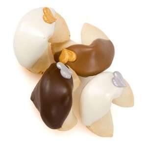 Silver & Gold Hearts Gourmet Fortune Cookies Individually Wrapped 