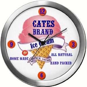  CATES 14 Inch Ice Cream Metal Clock Quartz Movement 