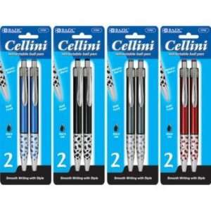  New   BAZIC Cellini Metal Retractable Ballpoint Pen (2/P 