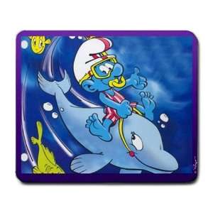  The Smurfs Mouse Pad Computer Designs 9.25 x 7.75 Free 