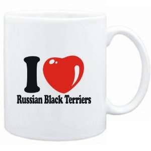  Mug White  I LOVE Russian Black Terriers  Dogs Sports 