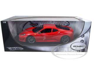   car model of Ferrari 430 Scuderia Red die cast car by Hotwheels