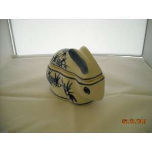  Chinese Blue & White Rabbit Dish with Lid New Everything 