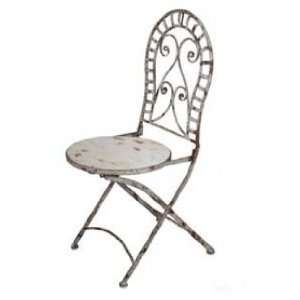  Privilege 18205 16 x 16 x 37.5 Iron and Wood Floding Chair 