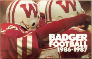 1986 Wisconsin Badgers Football Schedule 1987 First Wis  