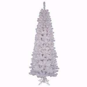  White Pencil Pine Tree with 135 LED White Lights   5.5 