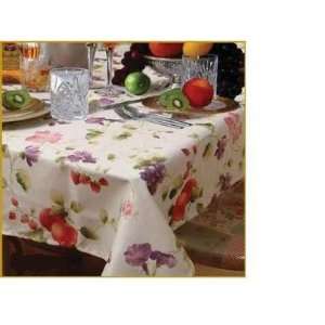 com Violet Linen Euro   19121 1001 BE European White Fruit Tablecloth 
