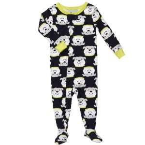 Carters Baby Boys One Piece Cotton Knit Footed Sleeper Pajamas Navy 