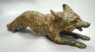 Antique Vienna Bronze Fox Signed Geschutzt  
