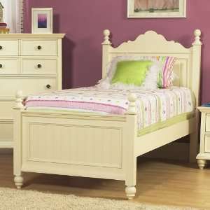   Low Post Bed (White) (Twin) 8206 530 531 401