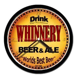  WHINNERY beer and ale cerveza wall clock 