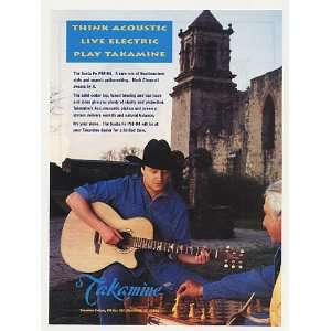  1994 Mark Chesnutt Takamine Santa Fe Guitar Photo Print Ad 