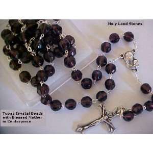  Crystal Topaz Holy Land Rosary