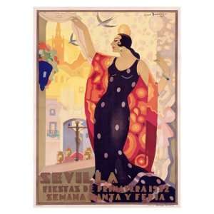  Sevilla, Fiestas Giclee Poster Print, 24x32