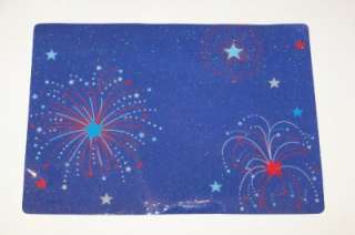 4th of July Patriotic Vinyl Placemats 2 Styles UPic NWT  