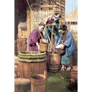  Washing Rice Before Grinding 24X36 Giclee Paper