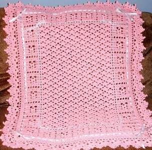 Hand Crocheted BABY AFGHAN choose your own color NEW  