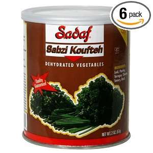 Sadaf Sabzi Koufteh, Dehydrated Herbs, 2 Ounce Canister (Pack of 6)