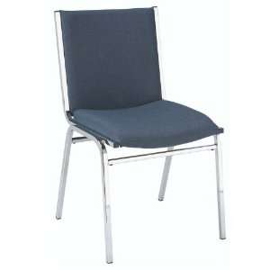  Armless Fabric Stack Chair 2 Thick Seat Denim Fabric 