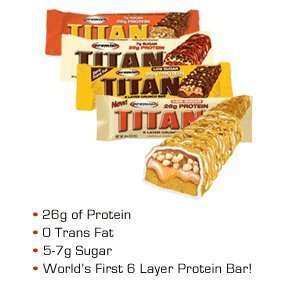  Premier Nutrition Titan Bar 80g All Flavors 12/Box Health 